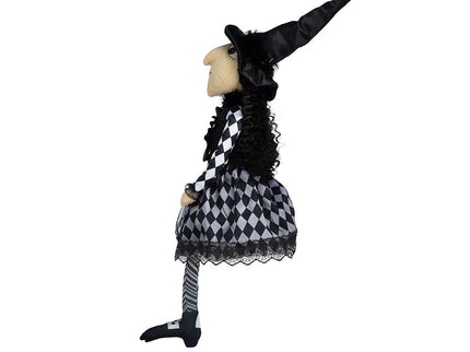 Halloween Sitting Witch Decor - Black