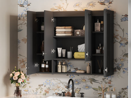 Wall Mounted Bathroom Cabinet With 5 Adjustable Shelves