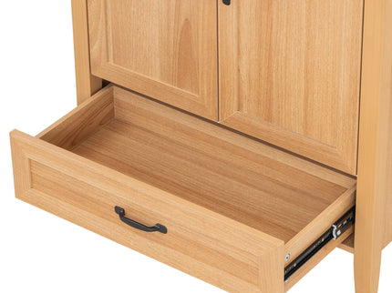 Elegant Fluted Bathroom Vanity With Sink, Soft Close Doors & Drawer