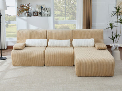 Oversized Sectional Sofa, Living Room Seating With Modular Design