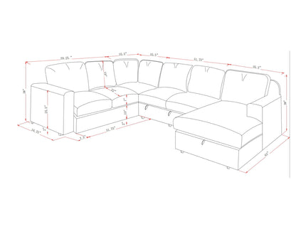 Melody - Contemporary Design Sectional Sofa