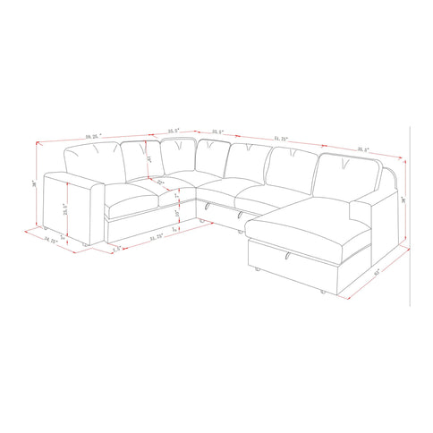 Melody - Contemporary Design Sectional Sofa