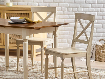 Dining Chair With X Shaped Back (Set of 2)