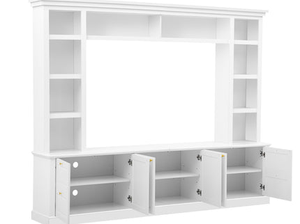 All-In-One TV Stand With Bookcase For TVs Up To 70"