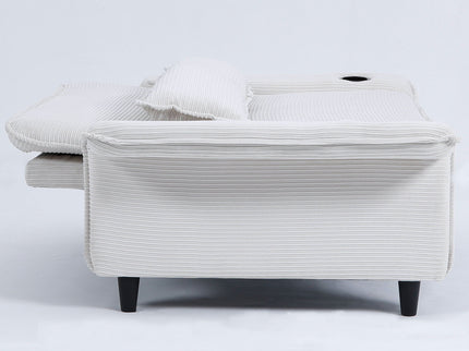 Modern Fabric Multi-Functional Sofa Bed With Adjustable Armrests And Backrests