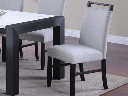 Dining Chairs With Handle Upper Backrest (Set of 2) - Charcoal