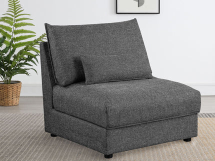 Wakefield - Upholstered Armless Slipper Chair - Black