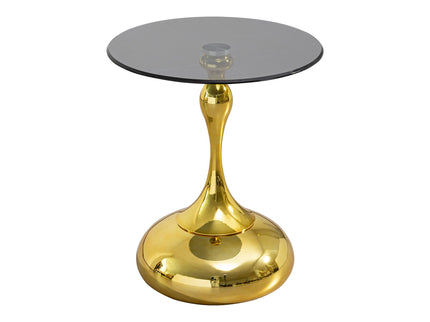Modern Minimalist Coffee Table With Steel Legs And Tempered Glass Top
