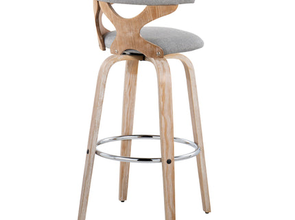 Gardenia - Contemporary Fixed Height Barstool With Swivel With Round Footrest (Set of 2)