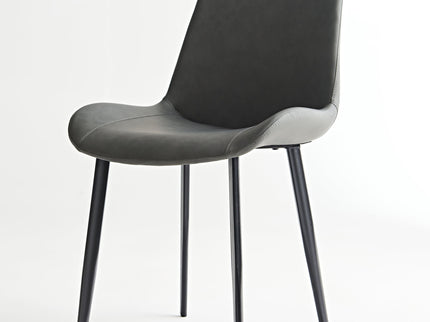 Dining Table Set, Chairs (Set of 2) - Gray