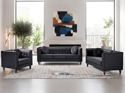 Chesterfield Sofa With Square Arms For Living Room