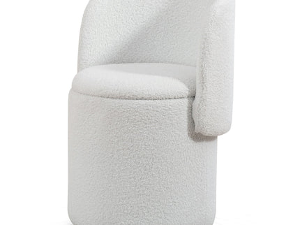 Barrel Chair & Built In Storage, 360° Swivel - Beige