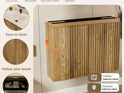 Folding Wall Cabinet With Creamic Sink