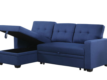 Upholstered Pull Out Sectional Sofa With Chaise