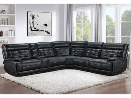 Hayden - Dual Power Reclining Sectional Sofa - Black