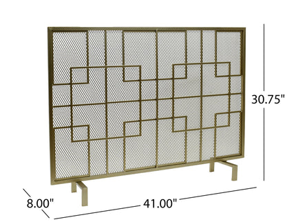 Dorothy - Modern Single Panel Iron Fire Screen