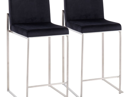 Fuji - Contemporary High Back Counter Stool, Functional Design