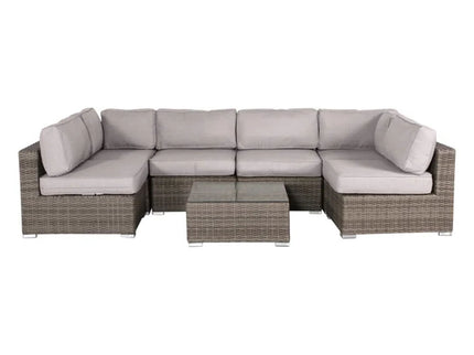 Seating Set With Cushions Handcrafted Wicker Design