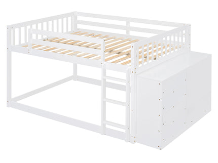 Bunk Bed With 4 Drawers And 3 Shelves