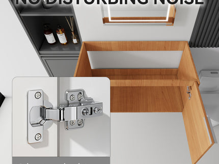 Floating Bathroom Vanity Cabinet & Soft Close Double Doors, Spacious Interior Storage, Wall Mounted, Cabinet Only