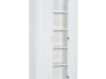 Storage Cabinet With Adjustable Shelves, 2 Doors, Rectangle Design For Bathroom