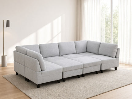 8 Piece Modular U - Shape Sectional Sofa