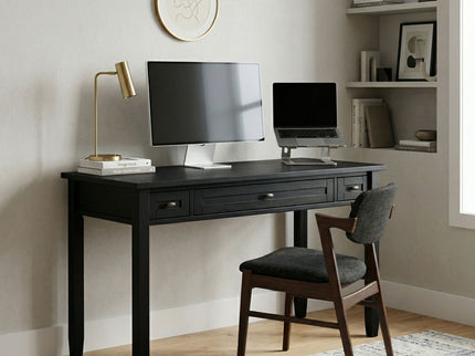Warm Shaker - Writing Desk With Drawers - Black