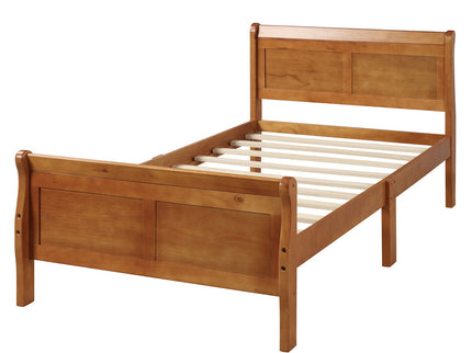 Platform Bed Frame Mattress Foundation Sleigh Bed With Headboard / Footboard / Wood Slat Suppor