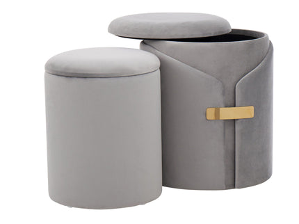 Dahlia - Contemporary / Glam Nesting Ottoman Set