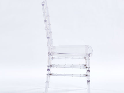 Welding Chair, Dining Chair, Plastic Seat (Set of 4) - Transparent