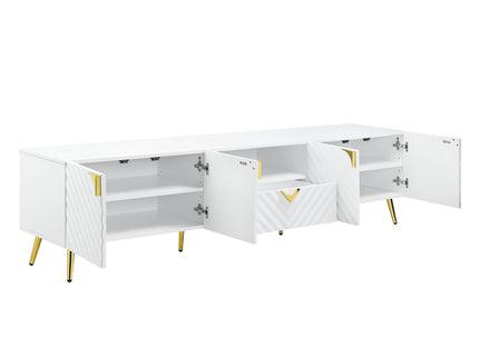 Gaines - High Gloss TV Stand - White