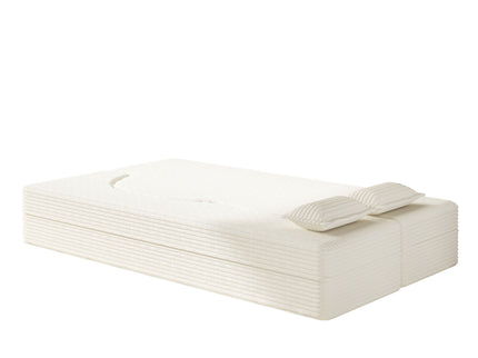 Floor Sofa With 2 Pillows, Convertible Twin Size Mattress For Living Room