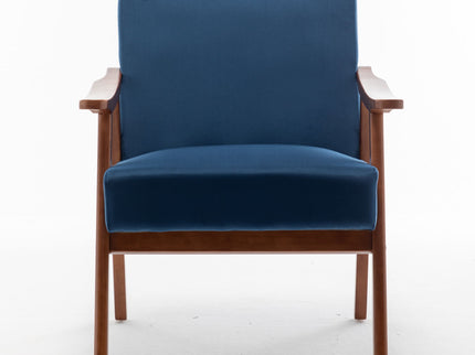 Mid Century Modern Accent Chair With Solid Wood Frame And Extra Thick Backrest