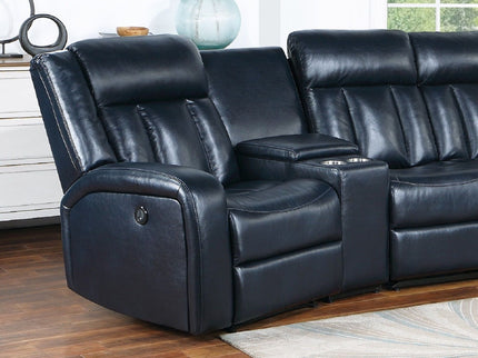 Reclining Sectional Sofa Set With Console Cup Holders USB Ports And Track Arms