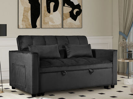 3 In 1 Pull Out Couch Convertible Sofa Bed With Reclining Backrest