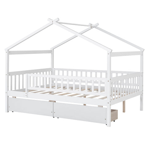 House Bed With 2 Drawers