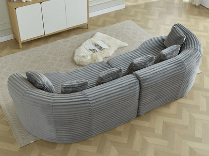 Sectional Sofa, Oversized 4 Seater With Deep Seat Design
