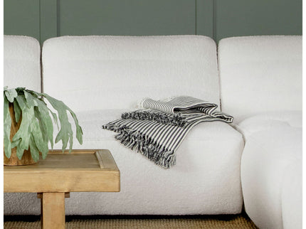 Bonnie - Upholstered Armless Chair With Channel Tufting - Ivory