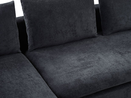 Modern L Shaped Sectional Sofa With Upholstery And Wooden Storage