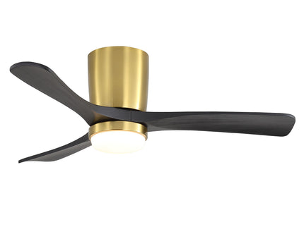 42" Ceiling Fan With Dimmable LED Light, DC Reversible Motor, 6 Speed Adjustable For Living Room - Gold / Black