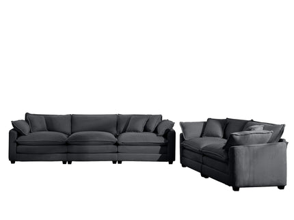 Elegant Oversized Sectional Sofa Set With Deep Seats And Flexible Layout