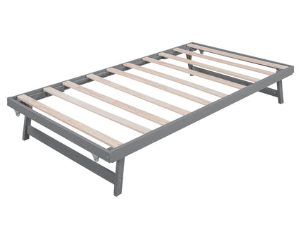 Platform Bed With Adjustable Trundle