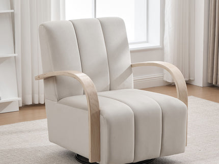 360° Swivel Accent Chair With Armrests