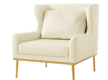 Elegant Curved Armrest Accent Armchair