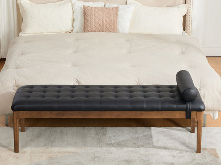 Upholstered End Of Bed Bench With Headrest