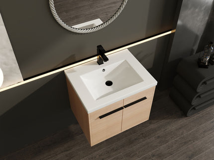 Bathroom Vanity Set With Resin Countertop Sink, 2 Doors