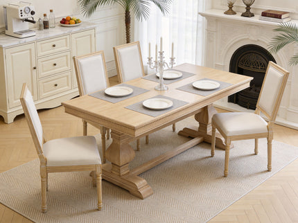 Dining Chairs With Upholstered Square Back (Set of 2)