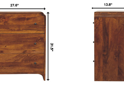 Newton - 3 Drawer Chest - Brown