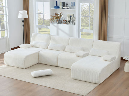 Oversized Sectional Sofa, Living Room Seating With Modular Design