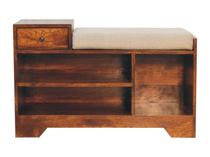 Retreat - Shoe Bench, 1 Drawer - Chestnut